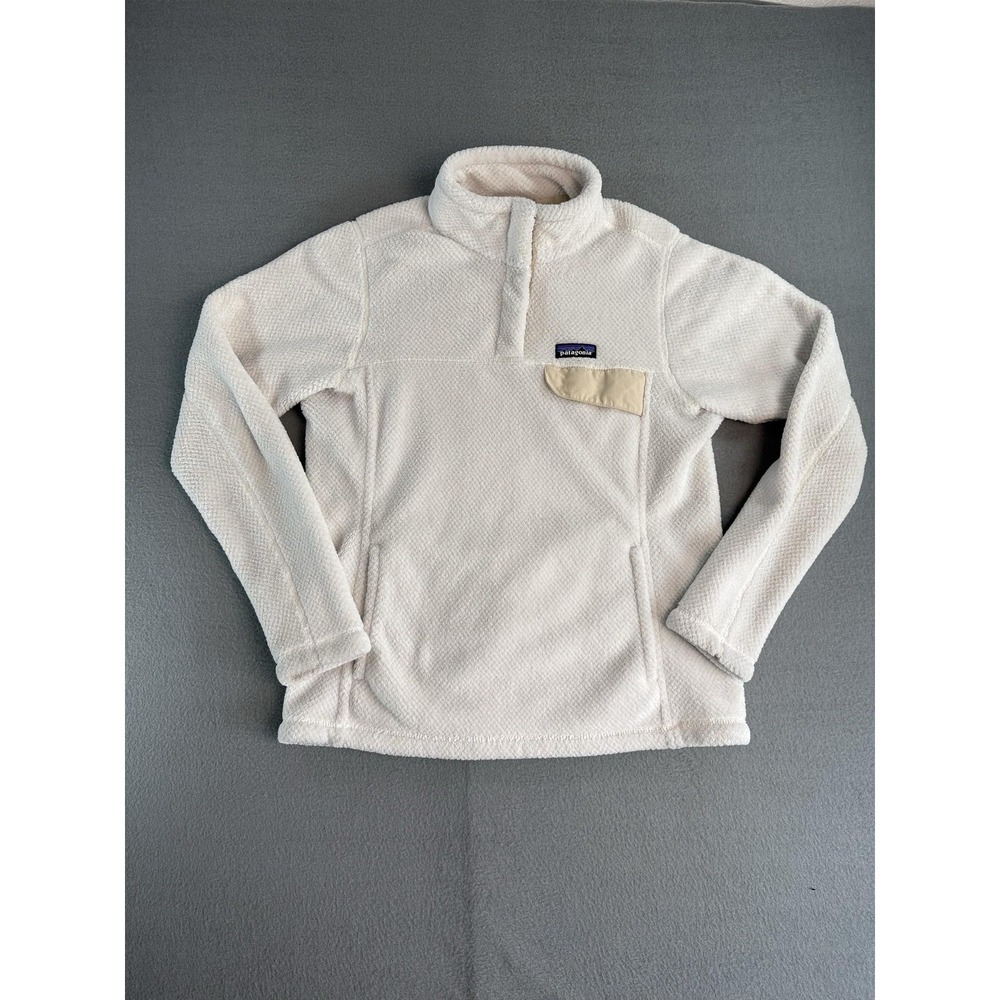 Patagonia Polartec Thermal Pro Fleece Pullover Jacket White STY25443 Womens L
